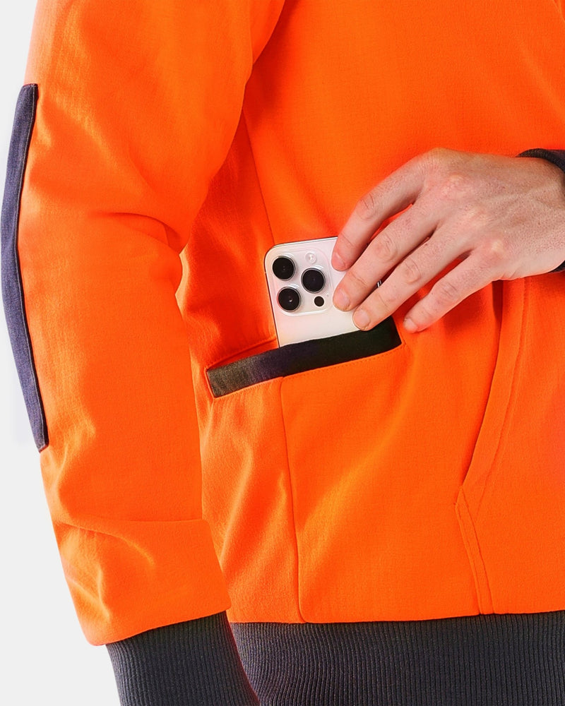 BAD ELEMENTAL™ WATER RESISTANT BONDED MEMBRANE FLEECE HOODIE - BAD WORKWEAR